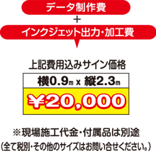 ウインドウサイン　カッティングシートタイプ　価格